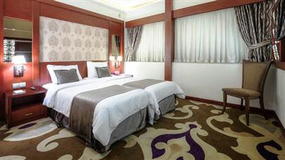 اتاق دو تخته تویین هتل الماس 1 مشهد اتاق دو تخته تویین هتل الماس 1 مشهد